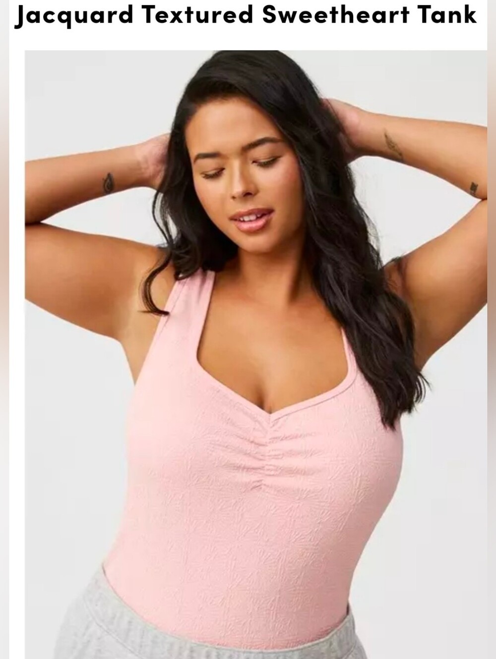 torrid Pink Jacquard Sweetheart Tank